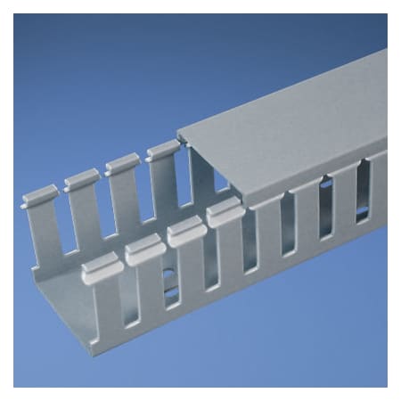 Panduit Base Wiring Duct, Type G, Wide Slot, Light Gray, 1.5" x 5" x 1' (6-Pack), Adhesive G1.5X1LG6-A